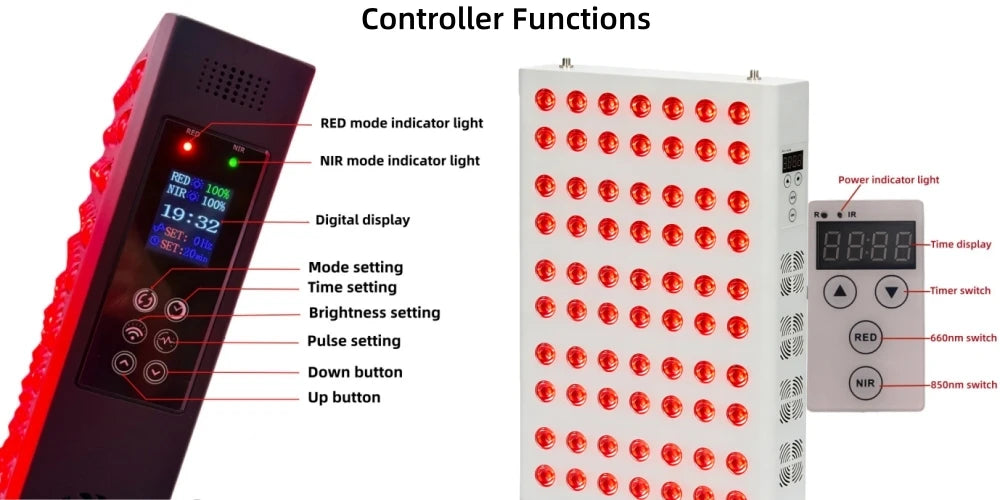 660nm 630nm 850nm Dimmable Dual Chip Red Light Therapy Panel Lamp LED Beauty Devices Near Infrared Therapy Light For Face Body