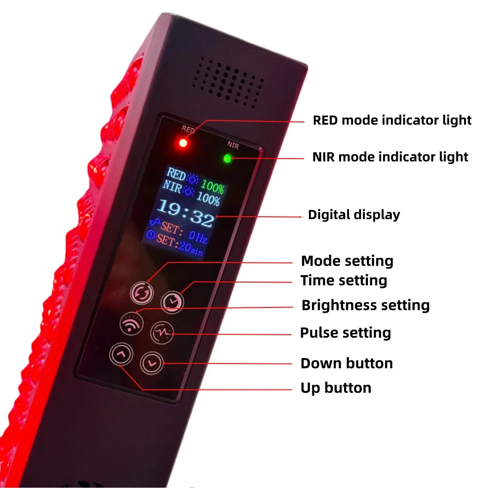 660nm 630nm 850nm Dimmable Dual Chip Red Light Therapy Panel Lamp LED Beauty Devices Near Infrared Therapy Light For Face Body