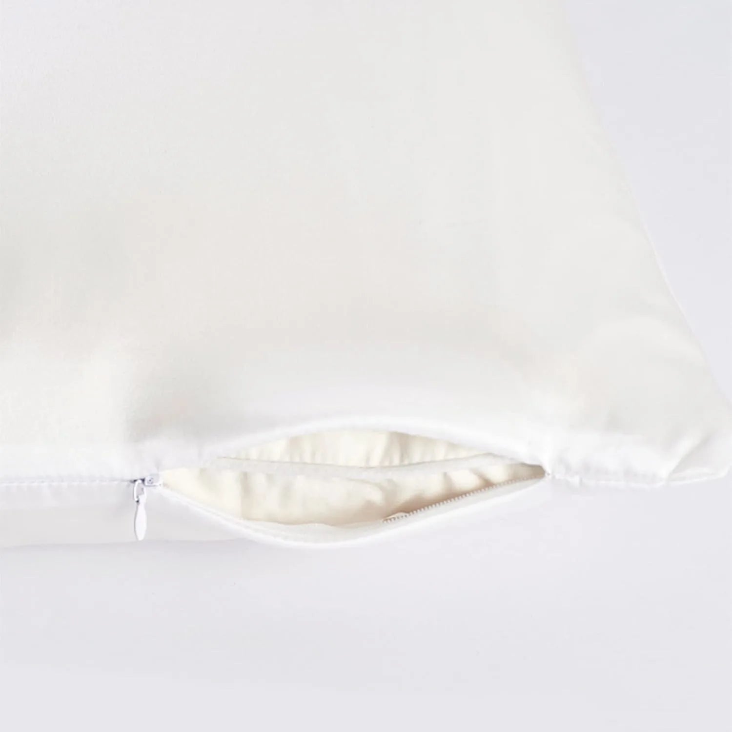 Premium Mulberry Silk Pillowcase for Hair and Skin Made in USA, Anti Acne Pure Silk Pillow Cases White Queen, 100% Real 22 Momme