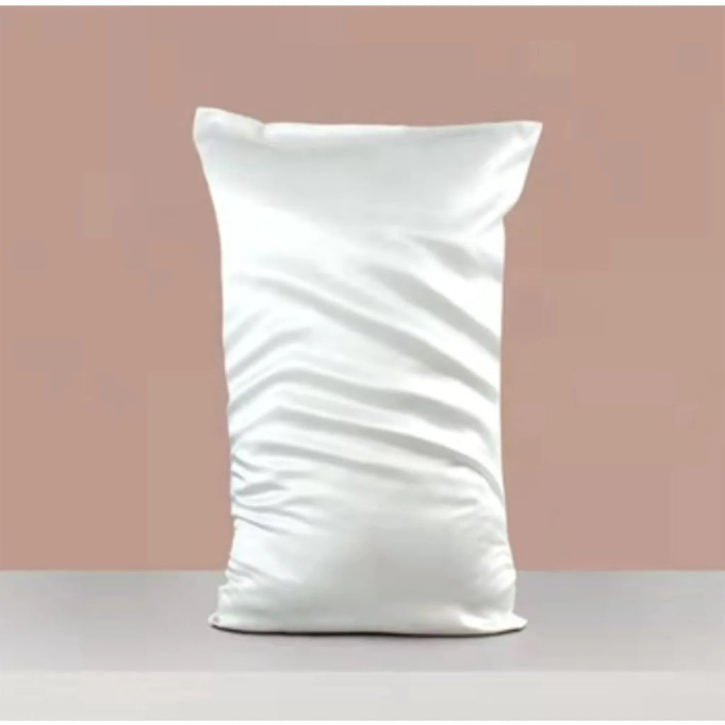 Premium Mulberry Silk Pillowcase for Hair and Skin Made in USA, Anti Acne Pure Silk Pillow Cases White Queen, 100% Real 22 Momme
