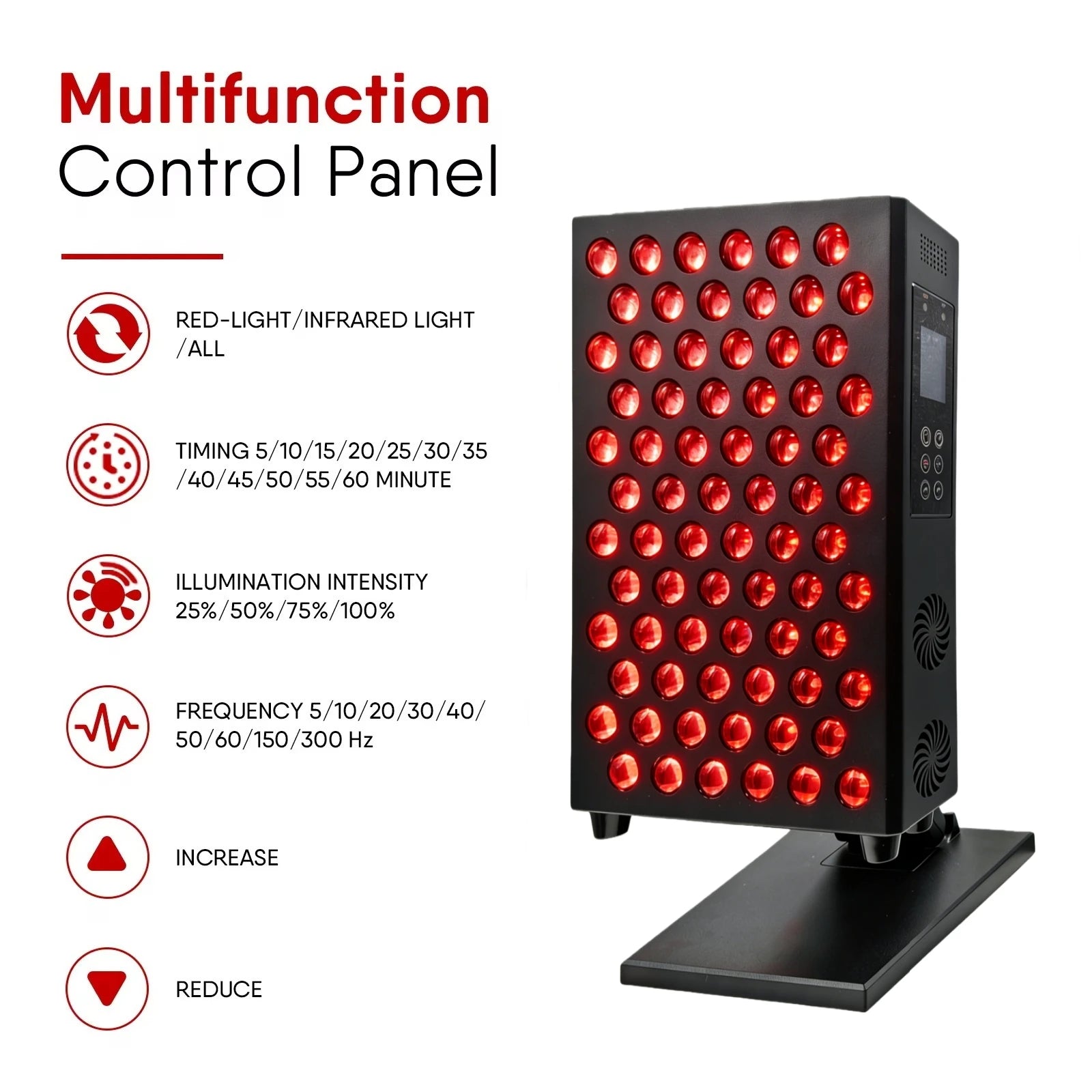 660nm 630nm 850nm Dimmable Dual Chip Red Light Therapy Panel Lamp LED Beauty Devices Near Infrared Therapy Light For Face Body